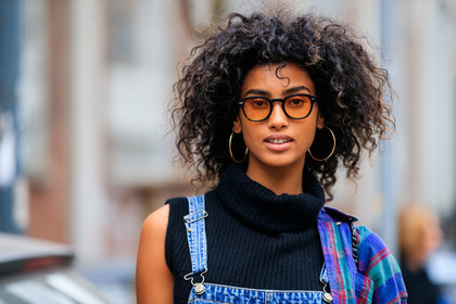 atmosphere details, AUTUMN WINTER 2017-2018, AW 17-18, black turtleneck, checked shirt, denim overall, detail, earrings, FALL WINTER 2017-2018, fashion week, frenchystyle, FW, FW 17-18, graphic shirt, horizontal, imaan hamman, jonathan paciullo, MFW, MILAN, model, plaid, portrait, printed shirt, ralph lauren, sleeveless, street style, sunglasses