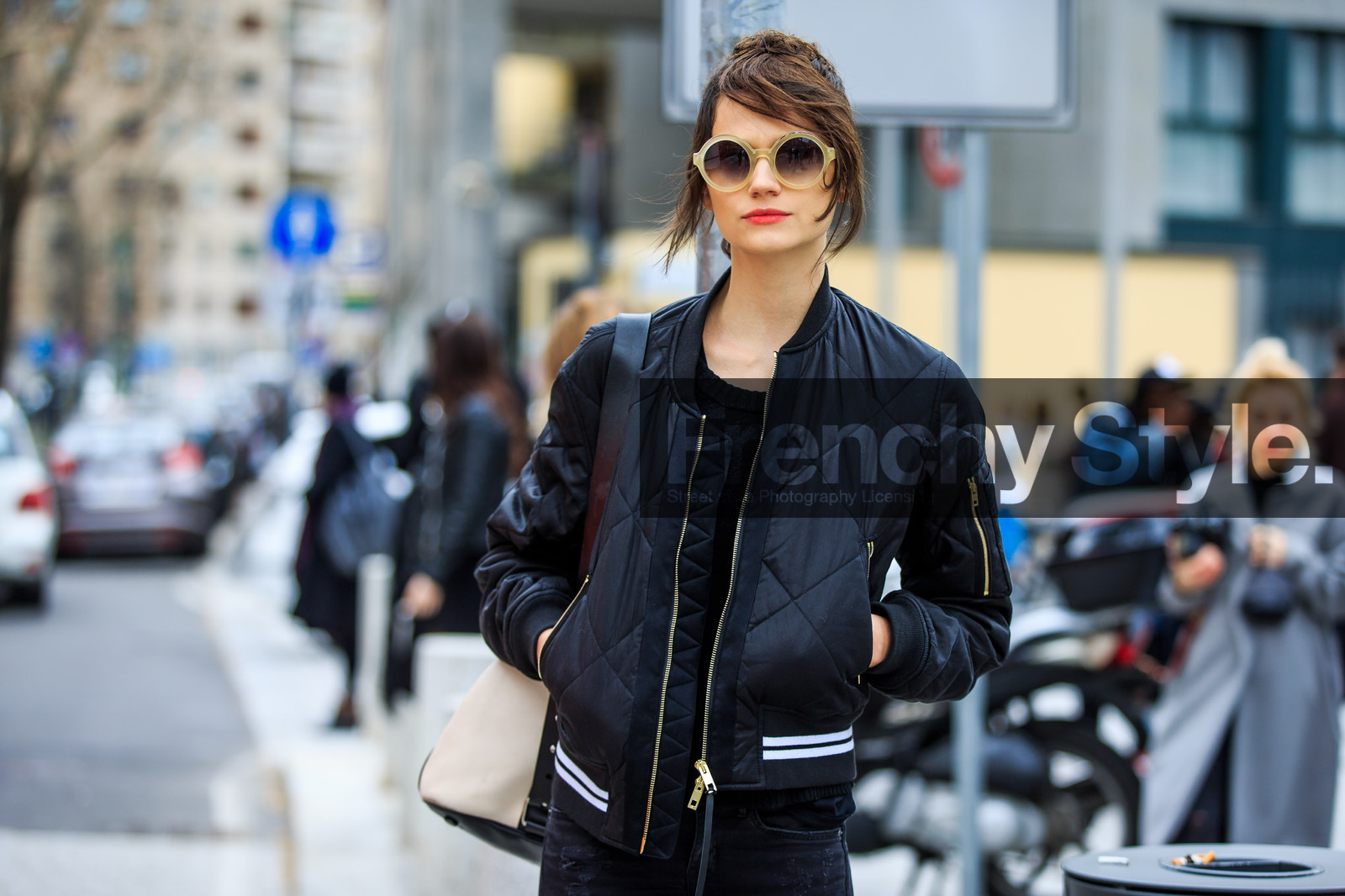 atmosphere details, AUTUMN WINTER 2016-2017, AW 16-17, black denim, black jacket, black sweater, bomber jacket, denim pants, detail, FALL WINTER 2016-2017, fashion week, frenchystyle, FW, FW 16-17, horizontal, jeans, jonathan paciullo, LFW, LONDON, MENSWEAR, model, portrait, ripped pants, street style, suede shoes, sunglasses, trousers