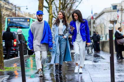 adidas, atmosphere details, AUTUMN WINTER 2016-2017, AW 16-17, black boots, blue bag, blue cap, blue denim, blue jacket, denim pants, FALL WINTER 2016-2017, fashion week, fishnet, frenchystyle, fringes, full length, FW, FW 16-17, grey coat, grey heels, grey sneakers, grey sweater, high heels, horizontal, jeans, jonathan paciullo, leather boots, leather perfecto, leather sneakers, openwork, PARIS, PFW, reebok, roger vivier, street style, suede bag, supreme, trousers, turtleneck sweater, white denim, white knit, white pants, white sneakers, white sweater, white top