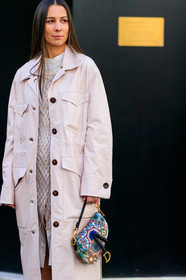 alice & j.s, christian dior, embroidered bag, fishnet, graphic bag, graphic dress, leather bag, multicolor bag, pink coat, pink dress, printed bag, printed dress, saddle bag, fashion week, frenchystyle, FW, jonathan paciullo, street style, PFW, PARIS, AUTUMN WINTER 2019-2020, AW 19-20, FALL WINTER 2019-2020, FW 19-20, vertical, atmosphere details, detail