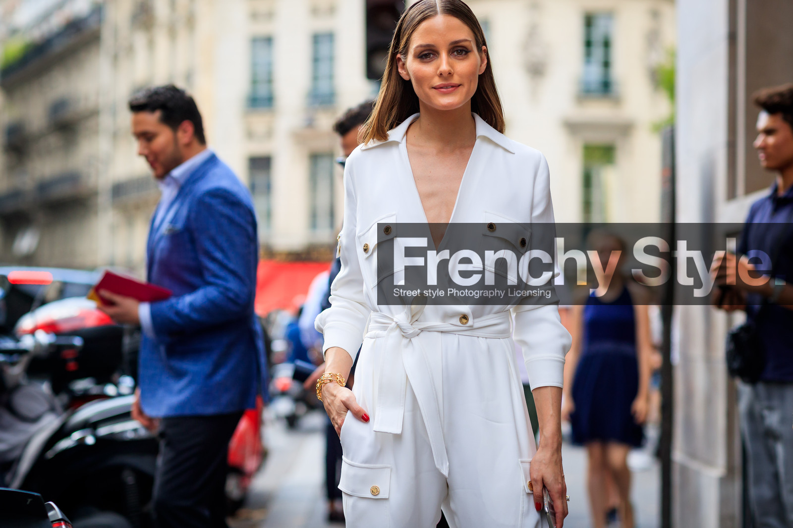 trousers, white jumpsuit, fashion week, frenchystyle, FW, jonathan paciullo, street style, PFW, PARIS, horizontal, atmosphere details, detail, AUTUMN WINTER 2018-2019, FALL WINTER 2018-2019, FW 18-19, olivia palermo