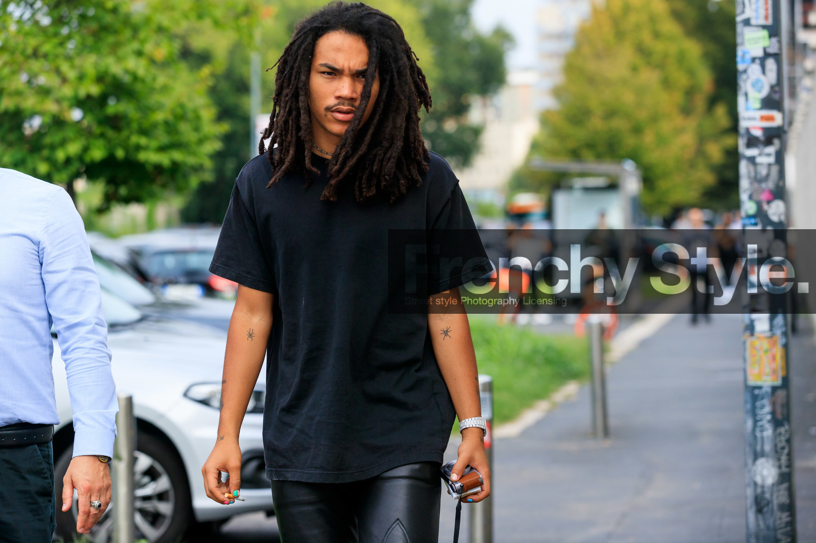 luka sabbat, black total look, black t-shirt, black leather pants, fashion week, frenchystyle, FW, jonathan paciullo, street style, MFW, MILAN, SPRING SUMMER 2020, SS 20
