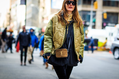 animal print, atmosphere details, AUTUMN WINTER 2016-2017, AW 16-17, black pants, black top, bomber jacket, brown boots, detail, ece sukan, FALL WINTER 2016-2017, fashion week, frenchystyle, FW, FW 16-17, high heels, horizontal, jonathan paciullo, kaki jacket, leather bag, leopard print, mini bag, NEW YORK, NYFW, saint laurent paris, street style, suede shoes, sunglasses, velvet, woman
