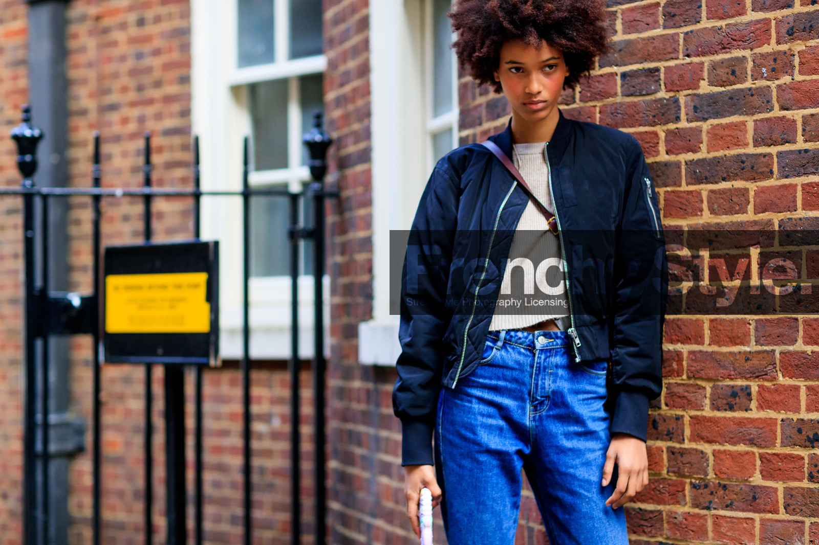 atmosphere details, beige sweater, black jacket, blazer, blue denim, bomber jacket, denim pants, detail, fashion week, frenchystyle, FW, horizontal, jeans, jonathan paciullo, LFW, LONDON, model, SPRING SUMMER 2018, SS 18, street style, trousers