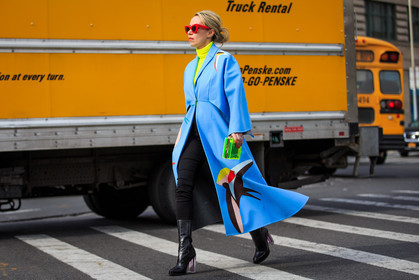 atmosphere details, AUTUMN WINTER 2016-2017, AW 16-17, black, black boots, black denim, blue coat, brown, christian dior, denim pants, fashion week, fluo, frenchystyle, full length, fun bag, FW, FW 16-17, green, green bag, high heels, horizontal, jeans, jonathan paciullo, leather boots, mini bag, NEW YORK, NYFW, printed coat, street style, sunglasses, transparent heel, trousers, turquoise, turtleneck sweater, woman, yellow, yellow sweater