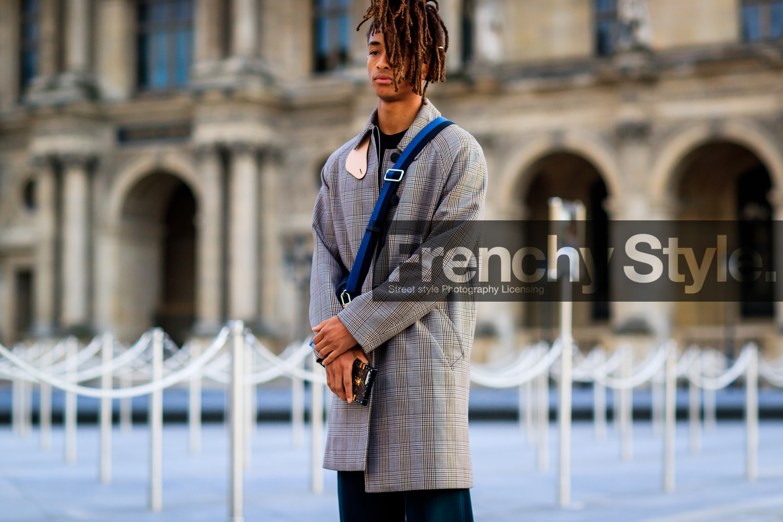 atmosphere details, AUTUMN WINTER 2017-2018, AW 17-18, brown jacket, checked jacket, detail, FALL WINTER 2017-2018, fashion week, frenchystyle, FW, FW 17-18, horizontal, jaden smith, jonathan paciullo, PARIS, PFW, plaid, street style, tartan
