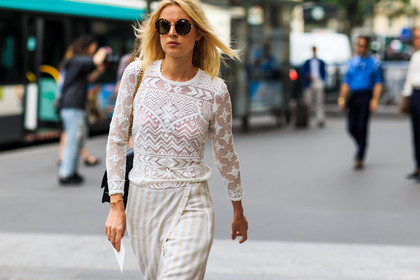 atmosphere details, bracelet, cartier, clou bracelet, detail, fashion week, frenchystyle, FW, geometric, golden jewelry, graphic pants, graphic top, horizontal, jonathan paciullo, lace top, MENSWEAR, PARIS, PFW, see through, SPRING SUMMER 2017, SS 17, street style, striped pants, sunglasses, trousers, white pants, white top