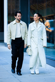 details, full black look, black pants, white striped pants, alice barbier, JS roques, fashion week, frenchystyle, FW, jonathan paciullo, street style, NYFW, NEW YORK, AUTUMN WINTER 2022-2023, FALL WINTER 2022_2023, FW 22-23, vertical, full length