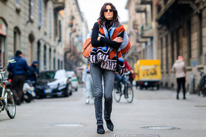 atmosphere details, AUTUMN WINTER 2017-2018, AW 17-18, black denim, black shoes, black sweater, denim pants, FALL WINTER 2017-2018, fashion week, frenchystyle, full length, fur jacket, FW, FW 17-18, graphic jacket, Hedvig Sagfjord Opshaug, high heels, horizontal, jeans, jonathan paciullo, leather shoes, MFW, MILAN, multicolor jacket, printed jacket, sleeveless, street style, striped jacket, sunglasses, trousers, turtleneck sweater