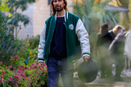 lacoste jacket, green jacket, white leather jacket, green bombers, white bombers, golf le fleur jacket, PARIS, PFW, SPRING SUMMER 2020, SS 20, fashion week, frenchystyle, FW, jonathan paciullo, street style, horizontal, atmosphere details, detail