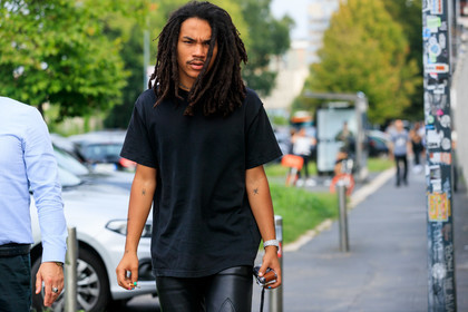 luka sabbat, black total look, black t-shirt, black leather pants, fashion week, frenchystyle, FW, jonathan paciullo, street style, MFW, MILAN, SPRING SUMMER 2020, SS 20