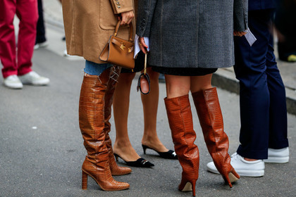high boots, animal skin boots, brown leather boots, high heels boots, max mara boots, jimmy choo boots, close up detail, legs detail, fashion week, frenchystyle, FW, jonathan paciullo, street style, MFW, MILAN, SPRING SUMMER 2020, SS 20
