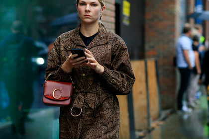 animal print coat, belted coat, chloe bag, brown leather bag, fashion week, frenchystyle, FW, jonathan paciullo, street style, atmosphere details, horizontal, detail