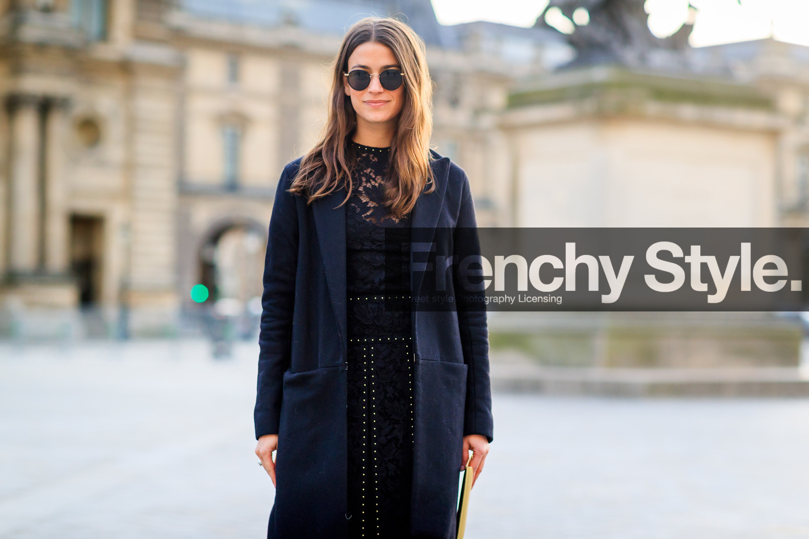 atmosphere details, AUTUMN WINTER 2017-2018, AW 17-18, black coat, black dress, detail, FALL WINTER 2017-2018, fashion week, frenchystyle, FW, FW 17-18, horizontal, jonathan paciullo, lace dress, PARIS, PFW, street style, sunglasses, tone on tone, total look black