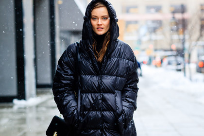 atmosphere details, AUTUMN WINTER 2017-2018, AW 17-18, black jacket, detail, down jacket, FALL WINTER 2017-2018, fashion week, frenchystyle, FW, FW 17-18, hood, hoodie, horizontal, jonathan paciullo, model, NEW YORK, NYFW, street style