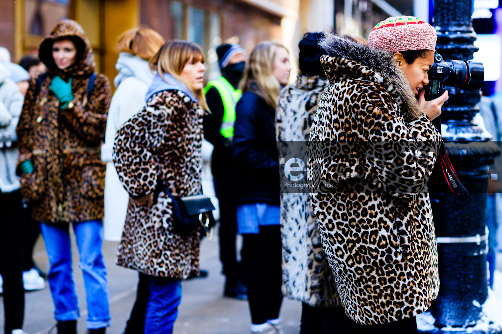 atmosphere details, AUTUMN WINTER 2017-2018, AW 17-18, brown coat, detail, FALL WINTER 2017-2018, fashion week, frenchystyle, fur jacket, FW, FW 17-18, horizontal, jonathan paciullo, leather bag, leopard print, NEW YORK, NYFW, printed coat, street style, tamu mcpherson, trousers