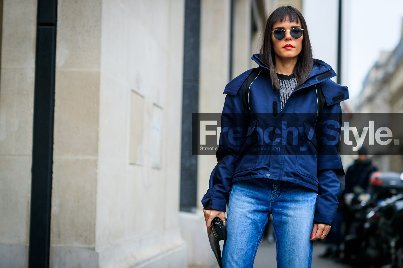 blue denim, blue jacket, denim pants, jeans, sunglasses, trousers, fashion week, frenchystyle, FW, jonathan paciullo, street style, PFW, PARIS, SPRING SUMMER 2017, SS 17, HAUTE COUTURE, atmosphere details, detail, horizontal, evangelie smyrniotaki