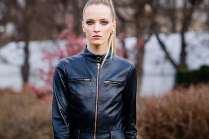 black dress, christian dior, leather dress, fashion week, frenchystyle, FW, jonathan paciullo, street style, PFW, PARIS, SPRING SUMMER 2017, SS 17, HAUTE COUTURE, atmosphere details, detail, horizontal, portrait, daria strokous