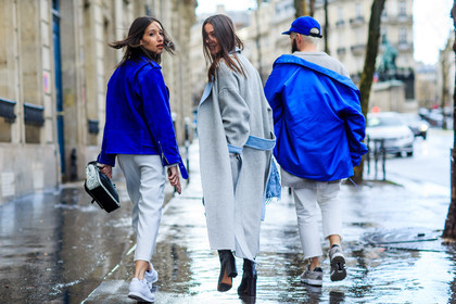 adidas, atmosphere details, AUTUMN WINTER 2016-2017, AW 16-17, black boots, blue bag, blue cap, blue denim, blue jacket, denim pants, FALL WINTER 2016-2017, fashion week, fishnet, frenchystyle, fringes, full length, FW, FW 16-17, grey coat, grey heels, grey sneakers, grey sweater, high heels, horizontal, jeans, jonathan paciullo, leather boots, leather perfecto, leather sneakers, openwork, PARIS, PFW, reebok, roger vivier, street style, suede bag, supreme, trousers, turtleneck sweater, white denim, white knit, white pants, white sneakers, white sweater, white top