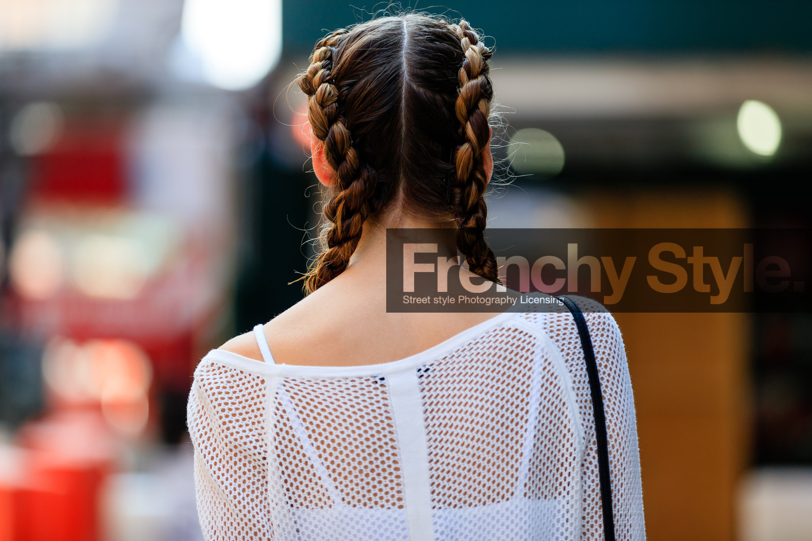 atmosphere details, back detail, braids, detail, fashion week, fishnet, frenchystyle, FW, horizontal, jonathan paciullo, NEW YORK, NYFW, SPRING SUMMER 2017, SS 17, street style, white top, woman
