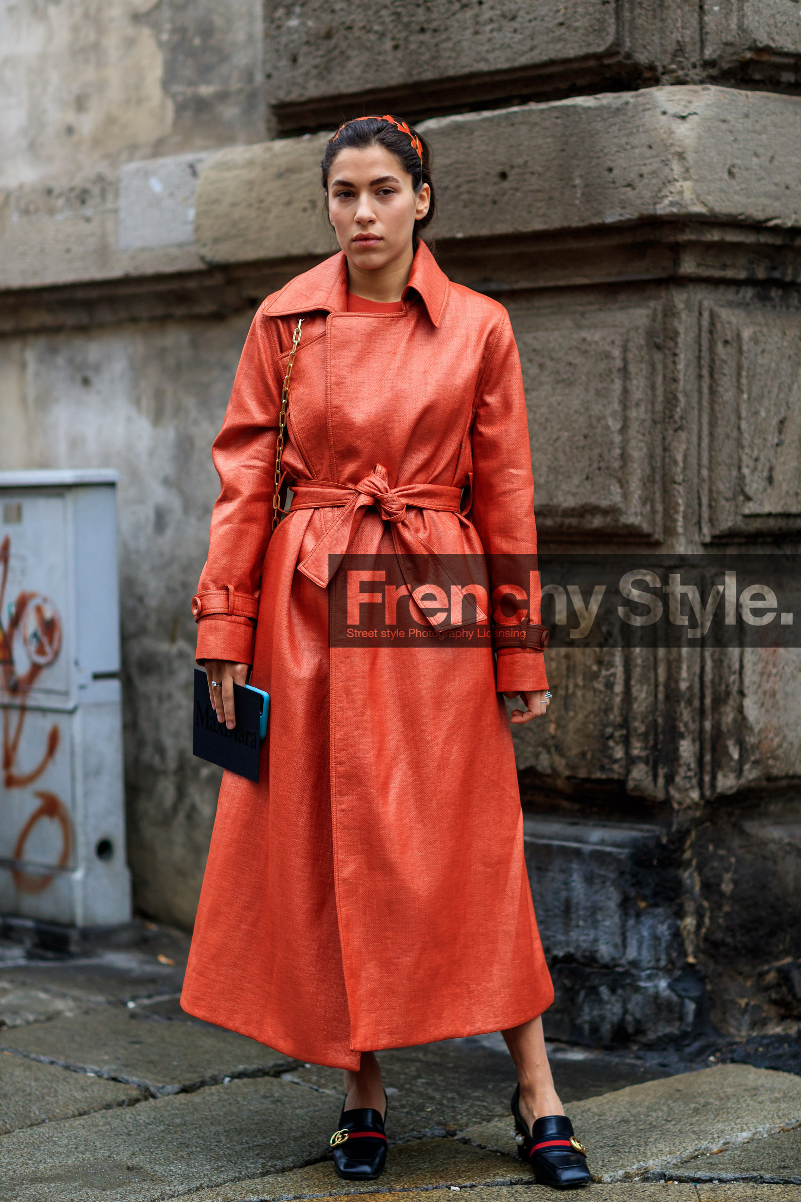 black shoes, gucci, high heels, leather shoes, red coat, trench coat, leather coat, fashion week, frenchystyle, FW, jonathan paciullo, street style, MFW, MILAN, AUTUMN WINTER 2018-2019, FALL WINTER 2018-2019, FW 18-19, vertical, full length