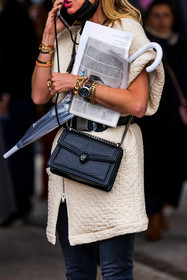 bag, beige jacket, belt, black bag, black belt, bracelet, bulgari bag, detail, gold bracelet, gold chain, gold ring, ring, umbrella, watch, fashion week, frenchystyle, FW, jonathan paciullo, street style, PFW, PARIS, SPRING SUMMER 2022, SS 22, vertical, atmosphere details