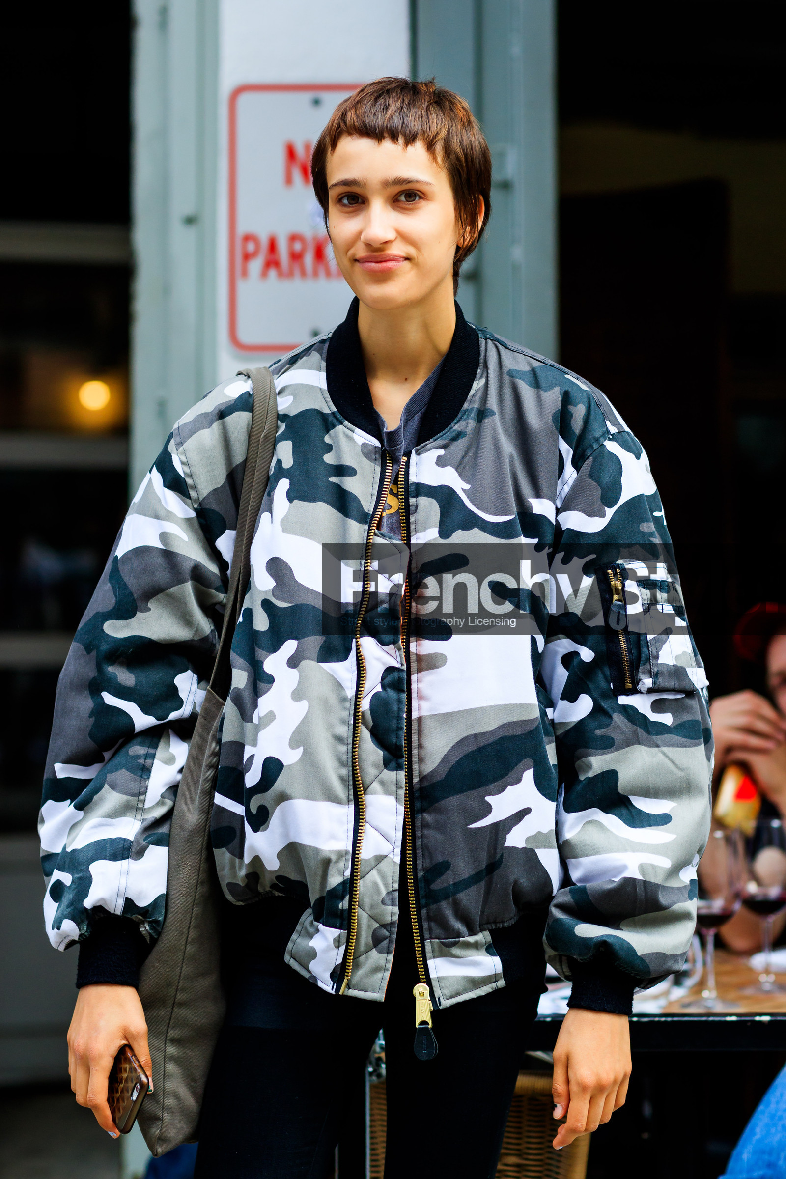 atmosphere details, black pants, bomber jacket, camo jacket, camouflage, detail, fashion week, frenchystyle, FW, grey jacket, jonathan paciullo, model, NEW YORK, NYFW, oversize, SPRING SUMMER 2018, SS 18, street style, trousers, vertical