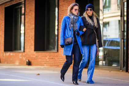 atmosphere details, AUTUMN WINTER 2016-2017, AW 16-17, beige bag, black bag, black boots, blue beanie, blue coat, brown jacket, Charlotte Groeneveld, chloe, denim pants, fashion week, frenchystyle, full length, FW, FW 16-17, grey scarf, group of people, horizontal, jeans, jonathan paciullo, leather bag, leather boots, NEW YORK, NYFW, sabrina meijer, street style, striped jacket, sunglasses, trousers, woman