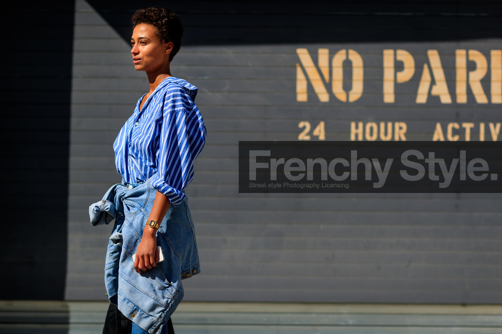 atmosphere details, blue denim, blue shirt, denim jacket, denim pants, detail, fashion week, frenchystyle, FW, graphic shirt, horizontal, jeans, jonathan paciullo, model, NEW YORK, NYFW, SPRING SUMMER 2018, SS 18, street style, striped shirt, stripes, trousers